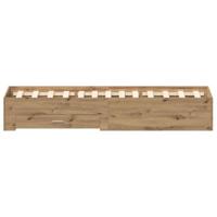 Bedframe met lades artisanaal eikenkleurig 120 x 190 cm - thumbnail