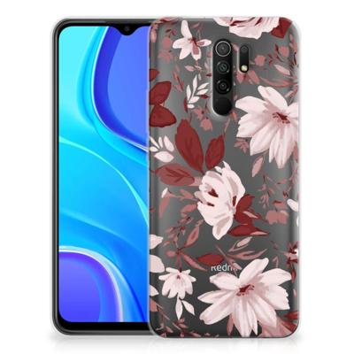 Smartphone hoesje Xiaomi Redmi 9 Watercolor Flowers Smartphone hoesje Xiaomi Redmi 9 Watercolor Flowers