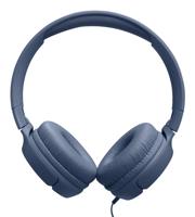 JBL Tune 520C Comfort Fit bedrade on-ear koptelefoon met microfoon, JBL Pure Bass-geluid, EQ-presets, USB-C-connectiviteit, opvouwbaar ontwerp en knoopresistente kabel, blauw - thumbnail