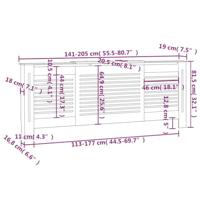Radiatorombouw 205 cm MDF wit - thumbnail