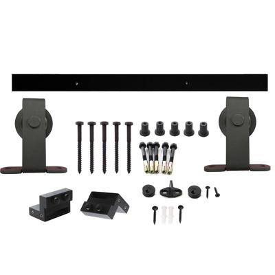 Intersteel DIY schuifdeur Cubo incl. transparant glas 2150mm + zwart ophangsysteem Basic