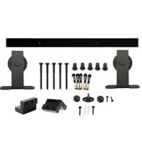 Intersteel DIY schuifdeur Cubo incl. transparant glas 2150mm + zwart ophangsysteem Basic - thumbnail