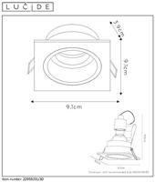 Lucide EMBED - Inbouwspot - 1xGU10 - Zwart - thumbnail