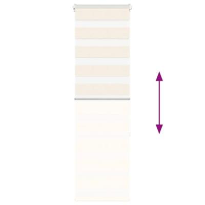 VidaXL Zebra blind 50x150 cm stofbreedte 55,9 cm polyester marmerbeige VidaXL Zebra blind 50x150 cm stofbreedte 55,9 cm polyester marmerbeige