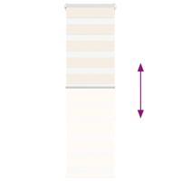 VidaXL Zebra blind 40x150 cm stofbreedte 35,9 cm polyester marmerbeige - thumbnail