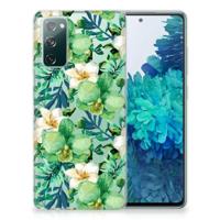 Samsung Galaxy S20 FE | TPU Case | Orchidee Groen - thumbnail