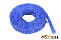 Kabel beschermhoes - Gevlochten - 10mm - Blauw - 1m - thumbnail