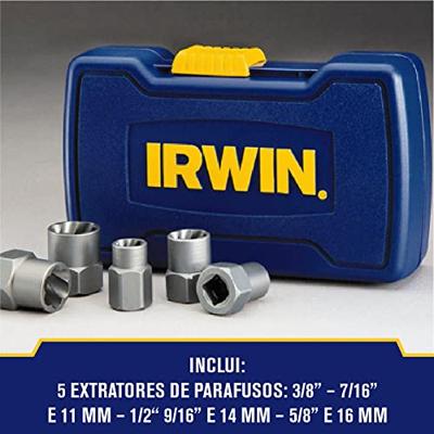 Irwin 5-delige bout exctractieset (basis): 3/8”, 7/16” (11 mm), 1/2”, 9/16” (14 mm), 5/8” (16 mm) - 10504634 Irwin 5-delige bout exctractieset (basis): 3/8”, 7/16” (11 mm), 1/2”, 9/16” (14 mm), 5/8” (16 mm) - 10504634