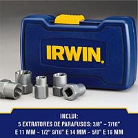 Irwin 5-delige bout exctractieset (basis): 3/8”, 7/16” (11 mm), 1/2”, 9/16” (14 mm), 5/8” (16 mm) - 10504634 - thumbnail