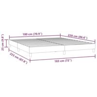 Boxspringbed zonder matras 180x220 cm fluweel donkergrijs - thumbnail