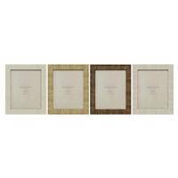 Fotolijsten Home ESPRIT Beige Natuurlijk Kristal polyestyreen Scandinavisch 25,5 X 2 X 30,5 cm (4 Stuks) - thumbnail