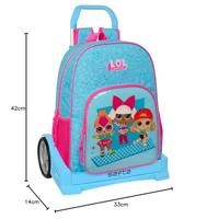 Schoolrugzak met Wielen LOL Surprise! Divas Blauw 33 x 42 x 14 cm - thumbnail