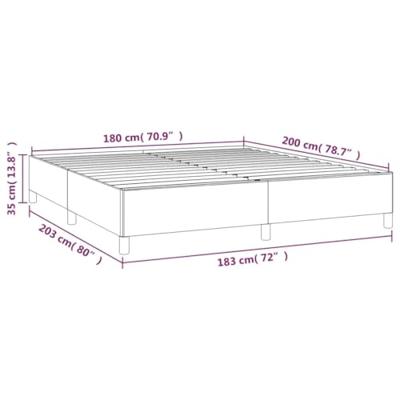 Bedframe kunstleer grijs 180x200 cm