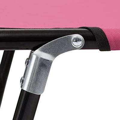 Ligbed inklapbaar staal roze