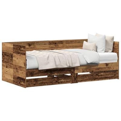 Dagbedframe met lades Oud hout 90 x 190 cm Bewerkt hout