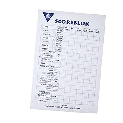 Haza Witbaard Scoreblok groot, 50 vellen Haza Witbaard Scoreblok groot, 50 vellen