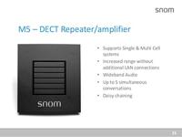 Snom M5 DECT-telefoon Range Uitbreiding Repeater vergroot het bereik van de M700 en M300 basisstations om de dekking te verhogen, zonder Ethernet, maximaal 5 gelijktijdige gesprekken, Zwart, 00003930 - thumbnail