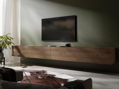 Tv-meubel KINGSTON 2 klapdeuren 280 cm walnoot Tv-meubel KINGSTON 2 klapdeuren 280 cm walnoot