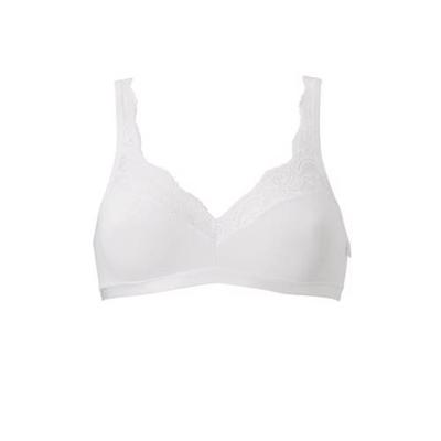 Romance Soft Bra BH zonder beugel - Zonder vulling en niet voorgevormde kanten Bh - Zwart - Wit - 70A - 70A - 70A - 70A - 70A - 70A - 70A - -
