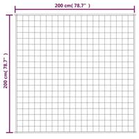 VidaXL Verzwaringsdeken 200x200 cm 9 kg stof lichtcrèmekleurig - thumbnail