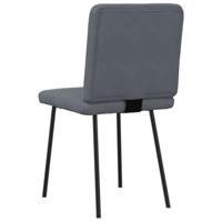 Eetkamerstoelen 2 st fluweel donkergrijs - thumbnail