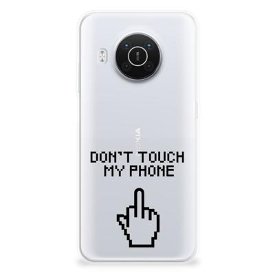 Nokia X10 | X20 Silicone-hoesje Finger Don't Touch My Phone Nokia X10 | X20 Silicone-hoesje Finger Don't Touch My Phone