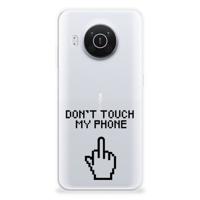 Nokia X10 | X20 Silicone-hoesje Finger Don't Touch My Phone - thumbnail