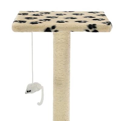 VidaXL Kattenkrabpaal met sisal krabpalen 95 cm pootafdrukken beige
