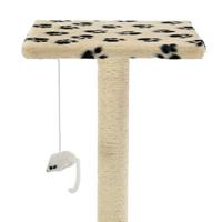VidaXL Kattenkrabpaal met sisal krabpalen 95 cm pootafdrukken beige - thumbnail