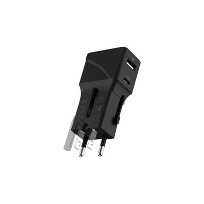 Rolling Square Pocket reisadapter zwart