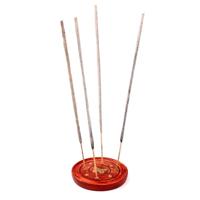 Mango Hout Ronde Wierookhouder Vlinder Inleg - thumbnail