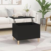 Salontafel 60x44,5x45 cm bewerkt hout zwart - thumbnail