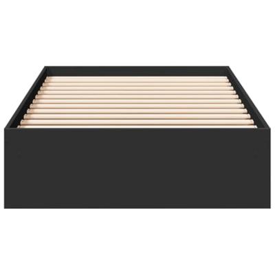 Bedframe met lades bewerkt hout zwart 100x200 cm