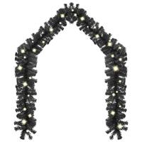 VidaXL Kerstslinger met led-lampjes 5 m zwart - thumbnail
