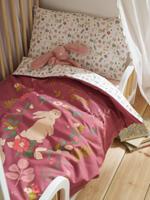Bedset voor baby's met dekbedovertrek + kussensloop LAPIN ENCHANTÉ oudroze - thumbnail