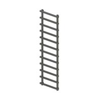 Designradiator Boss & Wessing Tubi Handdoekrek 175x60 cm Zij-Onderaansluiting Mat Antraciet Boss & Wessing - thumbnail