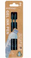 Econovo gelroller, 0,7 mm, blister van 2 stuks, zwart-blauw - thumbnail