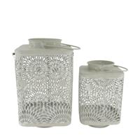 Lantaarn metaal grijs set a 2 - thumbnail