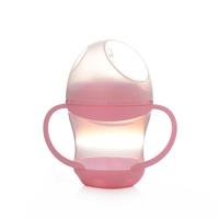 Baby leren drinken fles siliconen 160ml zuigeling water melk SAP min Cup kinderen Sippy training cups met twee handvatten (roze) - thumbnail