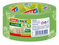 Tesapack eco & strong ecoLogo, ft 50 mm x 66 mm, PVC, groen - thumbnail