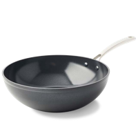 BK superior ceramic wokpan 30 cm zwart - thumbnail
