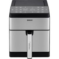 SOGO Human Technology Advanced 1800 Airfryer 8 l 1800 W Zwart, RVS - thumbnail