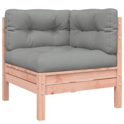 Hoekbanken 2 st met kussens massief douglashout Hoekbanken 2 st met kussens massief douglashout