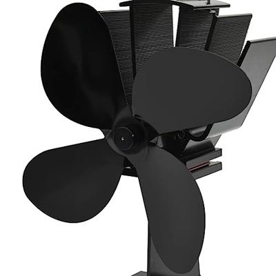 VidaXL Kachelventilator met 4 vinnen zwart - thumbnail