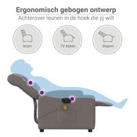 Massagestoel elektrisch verstelbaar stof taupe - thumbnail