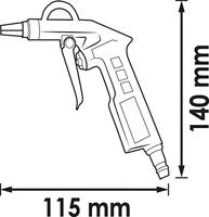 VIGOR uitblaaspistool "v7135" blow-out gun short, 115 mm - thumbnail