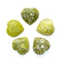 Edelstenen Hart Gele Serpentijn - 4 cm - thumbnail