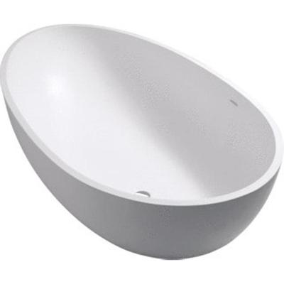 Vrijstaand Bad Crosstone Solid Surface 176x96x51 cm Mat Wit