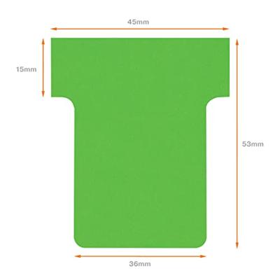Nobo T-planbordkaarten index 1,5, ft 53 x 45 mm, groen - thumbnail