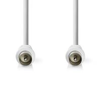 Nedis CSGL40200WT30 Coaxkabel Iec (coax) Male Iec (coax) Male Vernikkeld 90 Db 75 Ohm Dubbel Afgeschermd 3.00 M Rond Pvc Wit Label - thumbnail